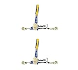 Mytee Products 2 Pack 5/16'-3/8' Easy Ratchet Chain Binder with Grab Hooks & 5400 lbs WLL - Heavy Duty Tie Down Ratchet Load Binder for Flatbed Trailers & Trucks