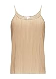 Spaghettiträger QS Damen 2147728 Top mit Plisseefalten, beige 8312, M