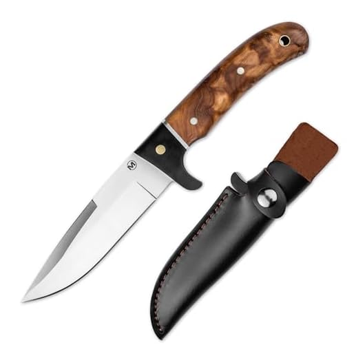 BÖKER Magnum® Elk Hunter scharfes Fahrtenmesser - feststehendes Messer mit Parierelement - Robustes Jagdmesser mit Leder-Scheide
