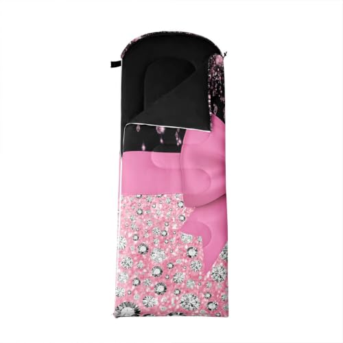 Erosebridal Bolsa de Dormir para Niños con Lazo Rosa, Usable como Manta para Camping, Excursionismo y Viajes miniatura 3