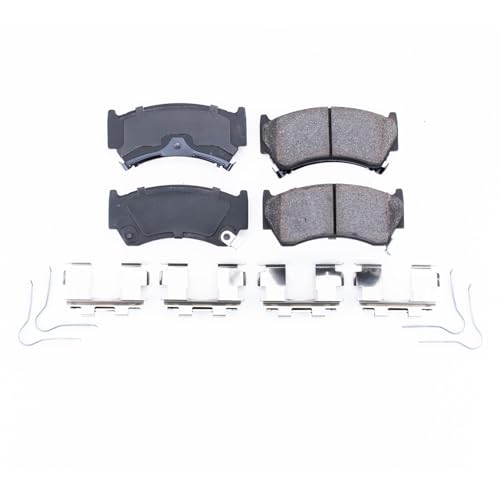 Image of PowerStop Front Brake Pads for Nissan 200SX 1995-98 | Nissan Sentra 1995-99 - Z17 Ceramic Brake Pads with Installation Hardware, 17-668