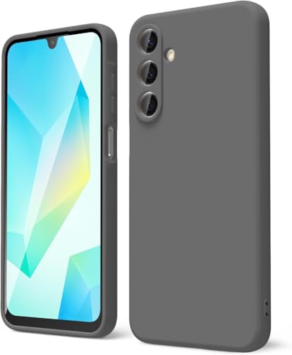 Image of DIZORO Microfiber Candy Case for Samsung M16 5g / F16 5gSmooth Touch Cushion Liquid Soft Silicone Gel Rubber Phone Cases Non-Slip Full Body Protective Shockproof Back Cover- Space Grey