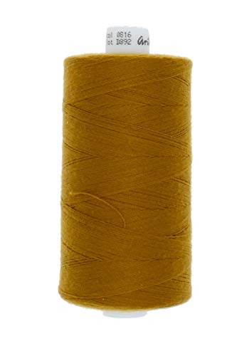 Hilo de coser de 1000 metros, grosor 30, 50, 80 y 120 (816 – marrón vaquero, grosor 50, vaqueros y piel)