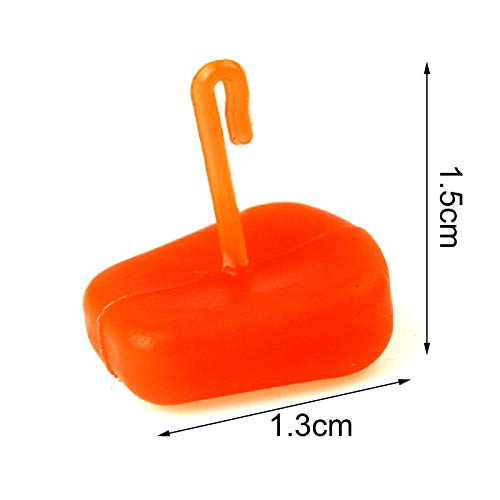 Equipamento de pesca para cabelo, 50 peças de equipamentos de pesca de carpa de plástico para pesca