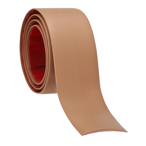 PATIKIL 1m x 5cm Tira de Umbral, PVC Autoadhesiva Tira de Transición de Suelo Divisor Plano de Suelo Vinilo Suave Laminado para Suelo Puerta Borde Espacio Laminado, Marrón