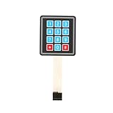 Microinterruttori VIOLK 1PCS 1 * 2 3 4 5 Tasto Tasto Interruttore A Membrana 3 * 4 4X5 Matrix Array Tastiera 1X6 tastiera con Pannello di Controllo LED Pad Kit FAI DA TE (Color : 3x4 key)
