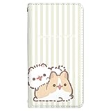[iPhone17ProMax] 用 スマホケース 手帳型 アイフォン17プロマックス 17promax カバー キャラクター 犬 mal グッズ 8561-D. ポメラニアンもち_イエロー スマートフォン ケース PUレザー カードスロット ベルトなし スマホゴ