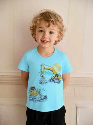 Image of AIWUHE Toddler T Shirts Cotton Summer Tshirts Boys Girls Short Sleeve Tee Tops Casual Graphic Clothes Crew Neck Shirts 2-6Y
