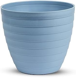 Juypal Hogar Plastic Flower Pot – 11.5 cm Blue – Mini BPA-Free Indoor/Outdoor Planter – Lightweight & Durable – Made in Spain