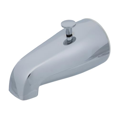 DANCO Replacement Tub Spout with Diverter, Chrome, 5-Inch, Fitting 1/2-Inch or 3/4-Inch IPS, 1-Set...