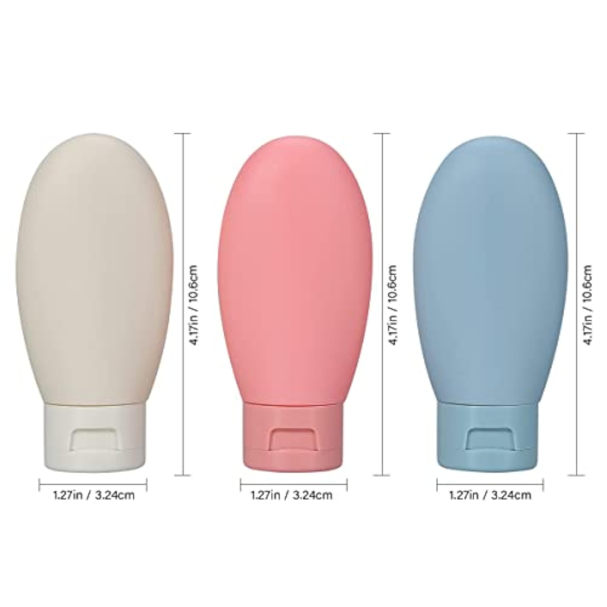 3 Pcs Leak Proof Refillable Squeezable Containers Set