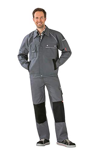 Planam Bundjacke Canvas 320 grau/schwarz 58