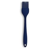 Mrs. Anderson’s Baking Silicone Basting Brush, Non-Stick, Heat Safe, Shed-Proof Bristles, Navy, 1.75-Inches, For Butter, Egg Wash, Glaze, And Baking Prep