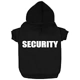 Izefia Hunde Kapuzenpulli Security Rdc Pet Bekleidung Hunde Shirt Wärmer Pullover Baumwoll Jackett Mantel Kleiner Hund Mittlerer Hund Schwarz S
