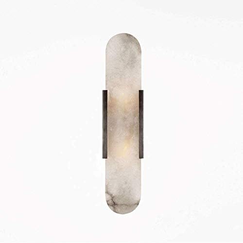Modern Minimalist Design Art Wall Light Postmodern Iron Gold Black Wall Sconce Creative Marble Wall Lamp Fixture Bedroom Bathroom Wall Lamps Living Room Wandlamp ( Color : Black , Size : White light )