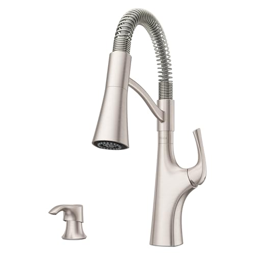 Pfister Ladera Single Handle Pull Down Sprayer Kitchen Faucet with Soap ...