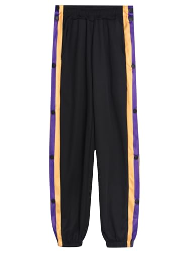 Kids Boys Basketball Pants Side Split Button Running Athletic Sweatpants Casual Jogger Pants3