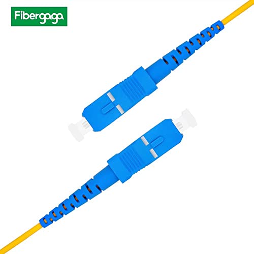Fibergaga-1M(3Ft) Os2 Sc To Sc Fiber Patch Cable Single Mode Fiber, Simplex, Length Option: 0.5M(1.6Ft)-100M(328Ft) 9/125Μm 2.0Mm Cable Diameter Fiber Optic Cable #TOP3