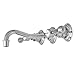 Newport Brass 3-9301L/01 Forever Brass Chesterfield Chesterfield Double Handle Widespread Wall Mounted Lavatory Faucet with Metal Lever Handles (Low Lead Compliant) 3-9301L