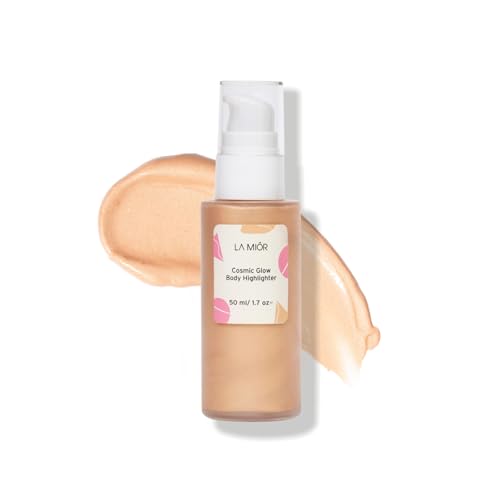 Image of LA MIOR Cosmic Glow Body Highlighter - Starlight | Liquid Highlighter for Body, Flawless Radiance, Lit-from-Within, Blurs Imperfections, Transfer & Sweat Proof, Clean - 50ml