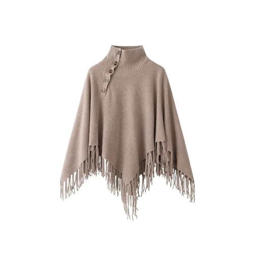 Châle en cachemire épais col montant cape luxe pour l'hiver