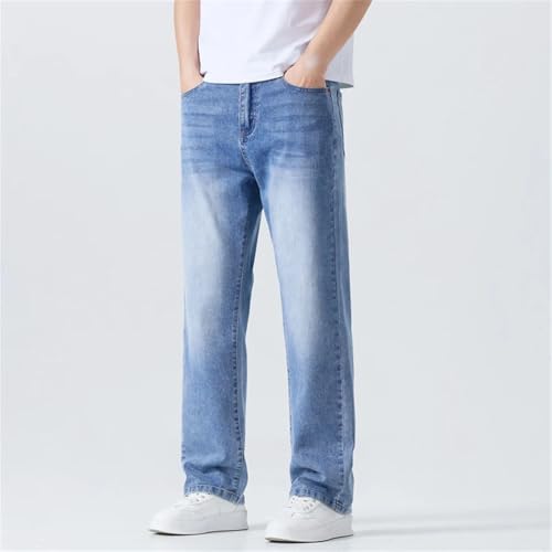 Men’s 4-Color Summer Thin Jeans, Soft Breathable, Straight Comfortable Loose Fit Denim Pants2