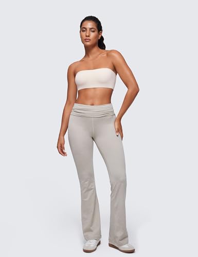 Image of CRZ YOGA Softhold Double Lined Strapless Bralette - Stretchy Smooth Womens Tube Tops Bandeau Wireless T-Shirt Everyday Bra
