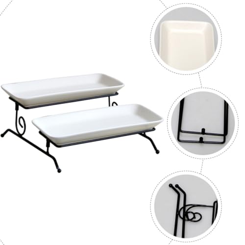 Plateau à desserts à étages double couche pour simplifier vos buffets - 6