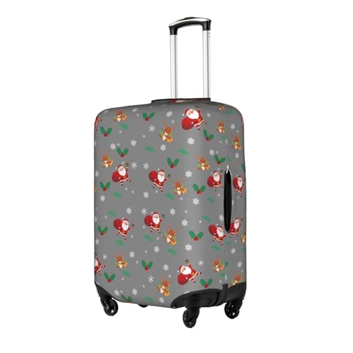 Travel Luggage Cover Christmas Xmas Santa Deer Snowflake Fashion Washable Baggage Suitcase Protector Fit For Luggage X-Large2