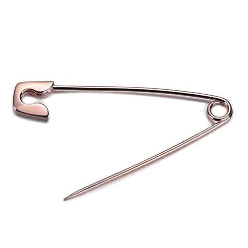 Solid 925 Silver Safety Pin Jewelry Brooch Knit Scarf Lapel or Collar Brooch Pin DIY Earring Jewelry for Women(Rose Gold Color)