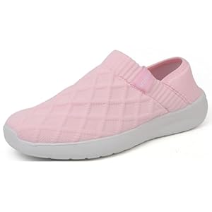 KUBUA Womens Slippers Indoor Dual Heel House Shoes Lightweight Outdoor Garden Slip on Loafers