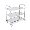 3-laags roestvrijstalen keuken servicewagen voor hotel catering restaurant gereedschapswagen-75 X 40 X 83.5CM