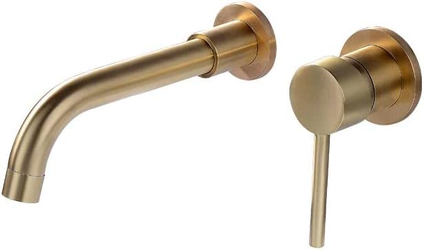 Bateria umywalkowa – kran mosiężny z ciepłej i zimnej wody do ukrytej instalacji ściennej w łazience