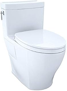 TOTO MS626124CEFG#01 Aimes WASHLET Elongated 1.28 GPF Universal Height Skirted CeFiONtect, White-MS626124CEFG One-Piece