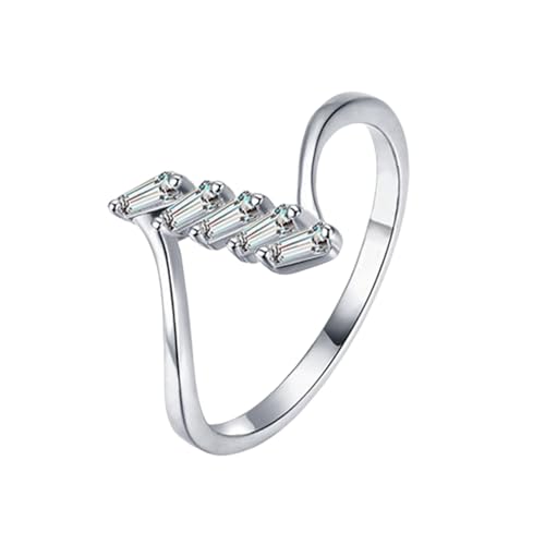 Anillo Moissanite Au585 de oro de 14K con talla trapezoidal exclusiva