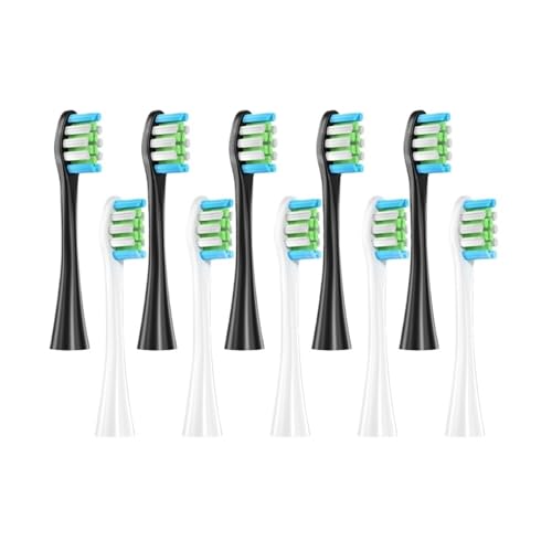 ���u���V�w�b�h Oclean X PRO/Z1/F1/One/Air 2/SE �\�t�g�m�Y���ƌ݊������� �^�󖧕p�b�P�[�W(5Black5White)