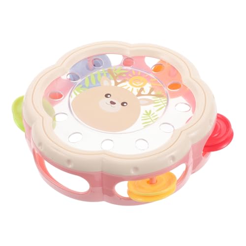 Abaodam 手持ち式ミニタンバリン プラスチック製リズム楽器 じゃらじゃらベル付き打楽器 音楽玩具として子供の音感や運動機能の発達をサポート 家や教育現場で使用可能