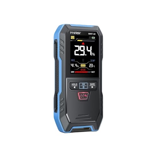 Fasizi Humidimètre à Bois Rechargeable sans Fil WMT10 pour Bois de Chauffage, Mur, béton, Brique, détecteur d'humidité, Enregistrement des données, Lampe de Poche