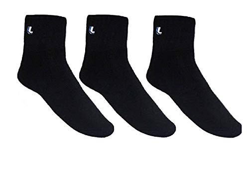 Kit c/ 9 pares Meias Lupo cano Médio (41-44, Preto/Preto/Preto)