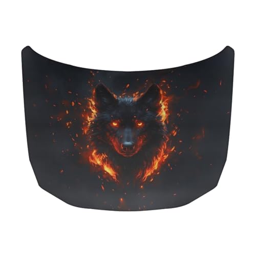 Image of Car Hood Cover Protector Car Accessories Exterior Stretch Elastic Wolf Auto Hood Wrap Blanket Universal Hood Covers for Cars SUV Sedan