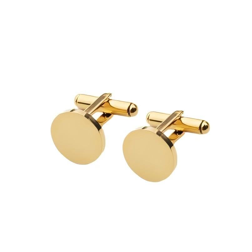 2PC CLASSIC MEN'S CUFFLINKS TITANIUM CUFFLINKS GOLD STEEL ROSE GOLD BLACK 20MM WEDDING CUFFLINKS