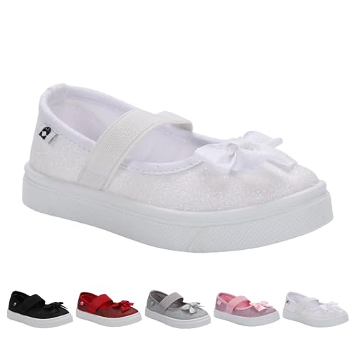 Oomphies Quinn Slip-On Mary Jane Shoes for Girls – Comfortable Elastic Strap, Cushioned Insole & Durable Rubber Sole