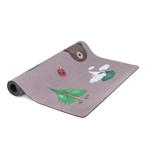 Mindful and Co Kids Printed Lightweight Children's Yoga Mat, 100% Recycled Rubber with Non-Slip Suede for Toddler Preschool & Elementary