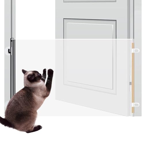 Puerta para gatos para interiores, barrera de seguridad retráctil, puertas de seguridad para mascotas, para gatitos, conejos, animales, pasillo, porche, garaje, dormitorio, cocina, sala de estar