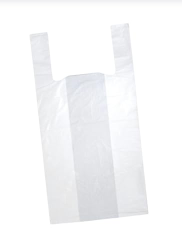 IMTINA, Bolsas de Plástico Asa, Alta Resistencia y Reutilizables, 70% Material Reciclado, Apto para Uso Alimentario, Ideal para Negocios, Tiendas y Fruterías, 40x50 CM, 200 Unidades