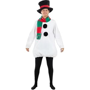 Funidelia | Disfraz de muñeco de nieve para hombre Navidad, Snowman, Belén de Navidad – Disfraz para adultos y divertidos accesorios para Fiestas, Carnaval y Halloween – Blanco