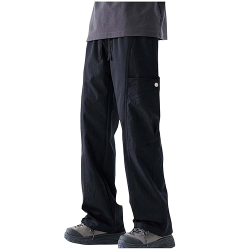 Men's Tactical Pant Fashion Functional Multi-Pockets Trousers Casual Solid Color Straight Long Pants Date Night Outfits