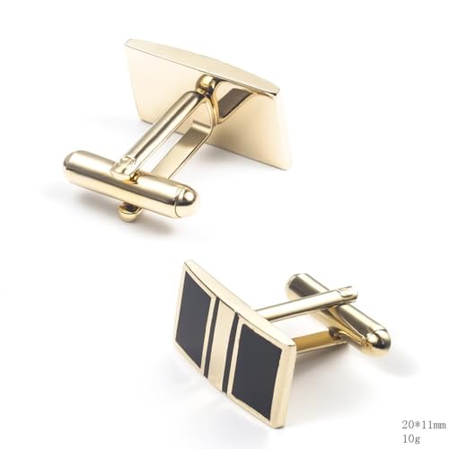 Gemelos clásicos rectangulares para camisa y esmoquin miniatura 5
