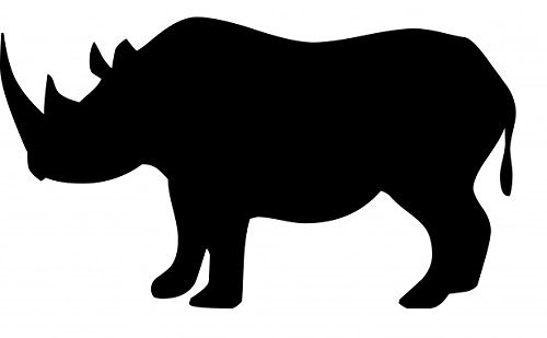 Rhinocerous Rhino Stencil Made from 4 Ply Matboard