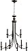 Quorum 6022-9-186 Nine Light Chandelier, Bronze/Dark